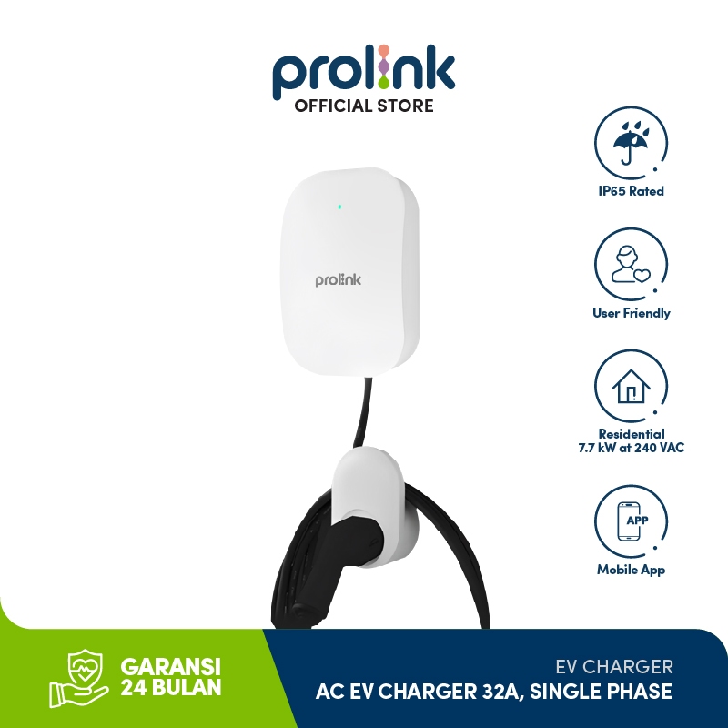 Prolink PEV III 6507W-AP Wall Mounting Type AC EV Charger - 7KW