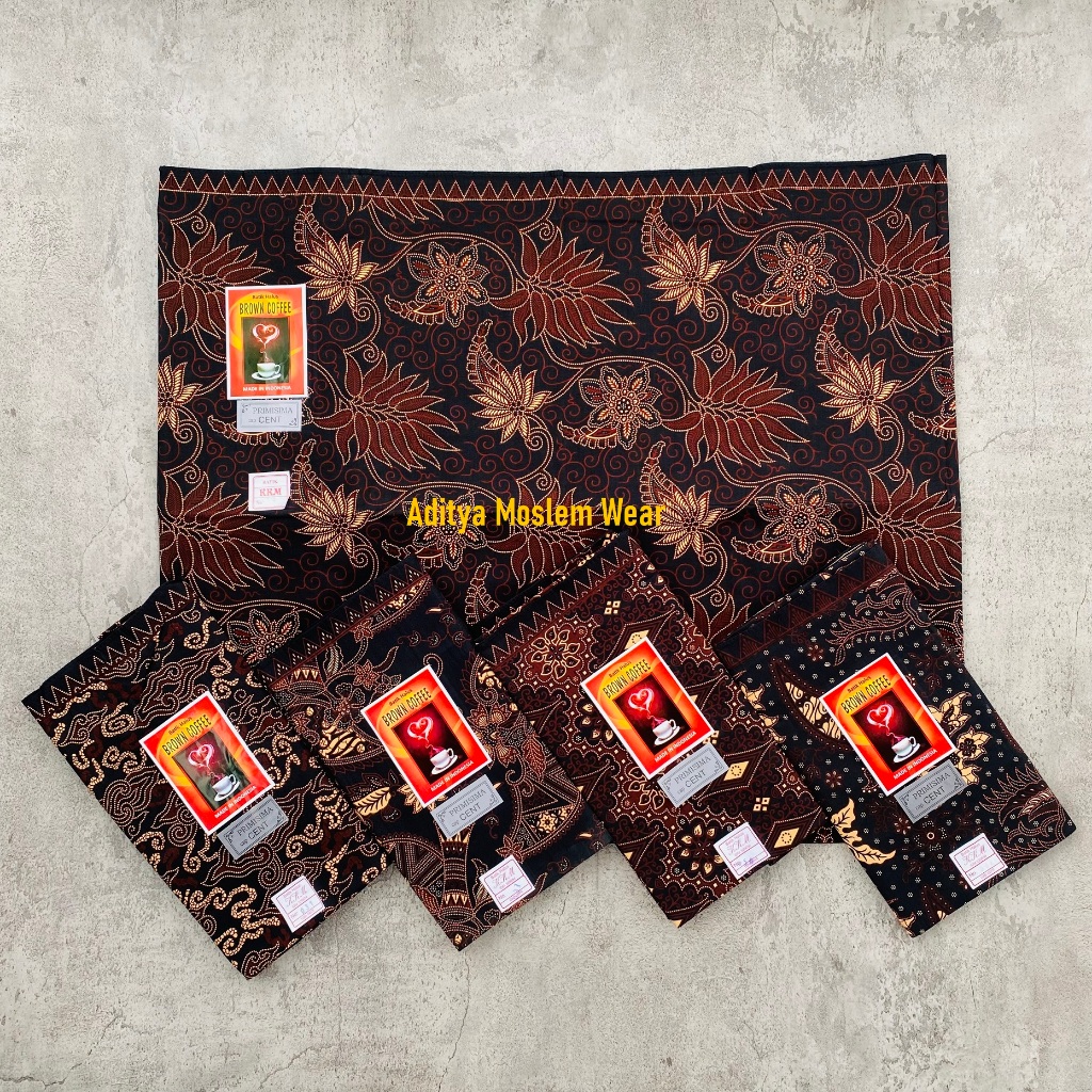 ghf Kain Jarik Batik Panjang Brown Coffee Cap Cent Batik Seserahan Pengantin