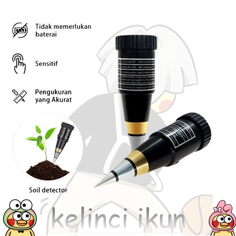 kelinci ikun-PH Tanah Soil  2 In 1 Pen Type PH Meter Soil Analyzer Tester Alat Penggukur Tanah Ukur 