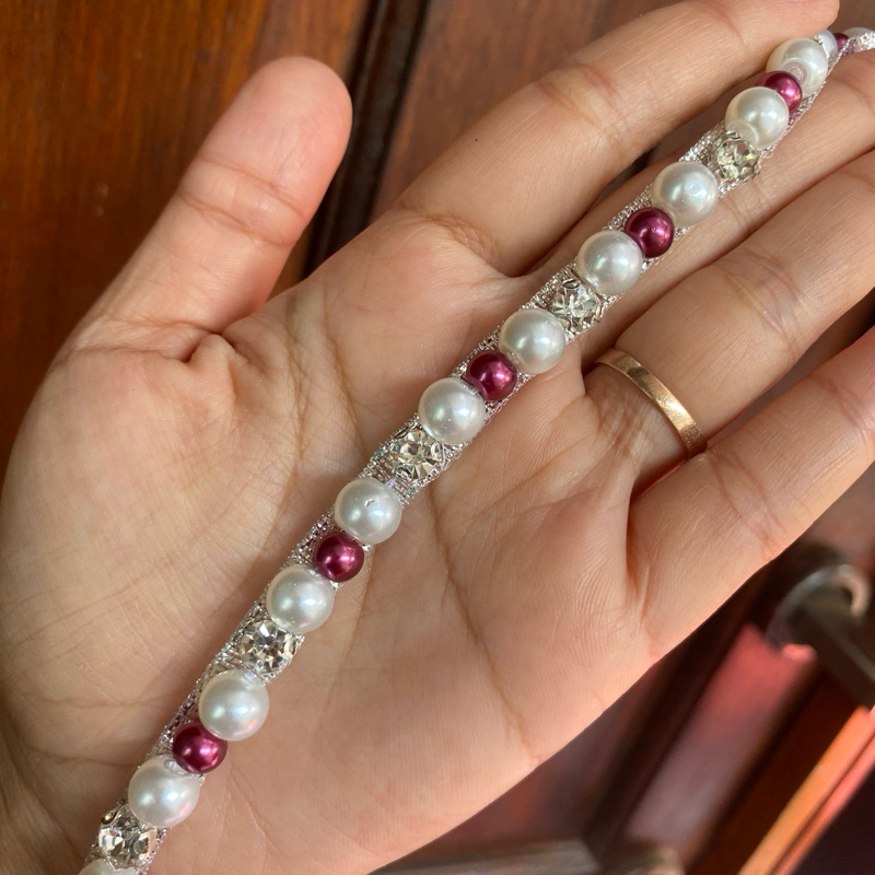 Mutiara rangkai/payet mutiara 1 cm/aksesoris kebaya