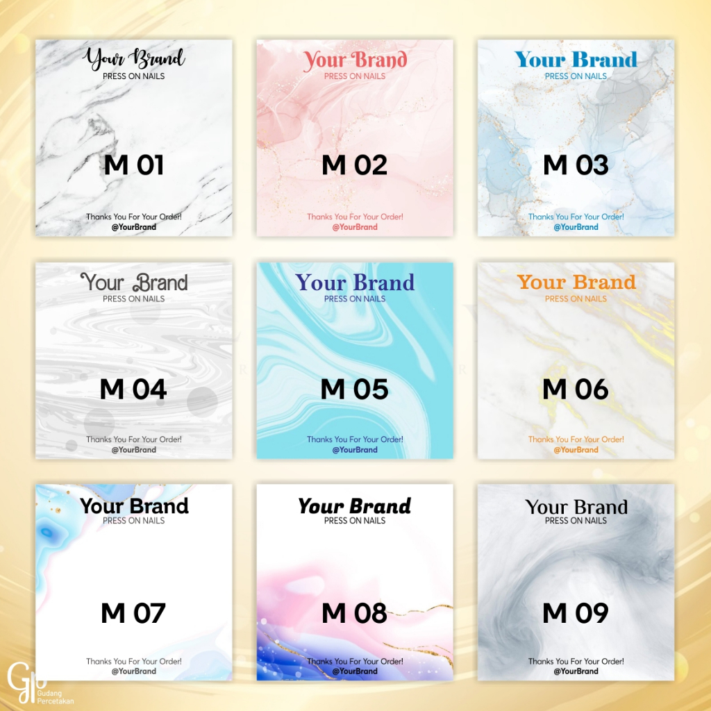 PAKET 200 HEMAT Alas Fake Nail | Kuku Palsu Card /Alas Kuku Press On Nails Olshop Free Custom