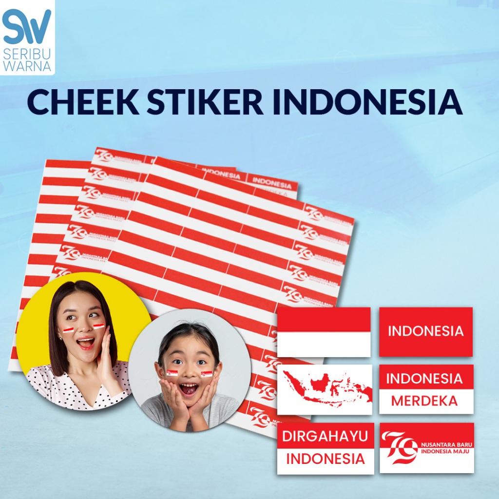 

stiker pipi bendera merah putih Dewasa - Anak-anak // Ukuran A5 per lembar