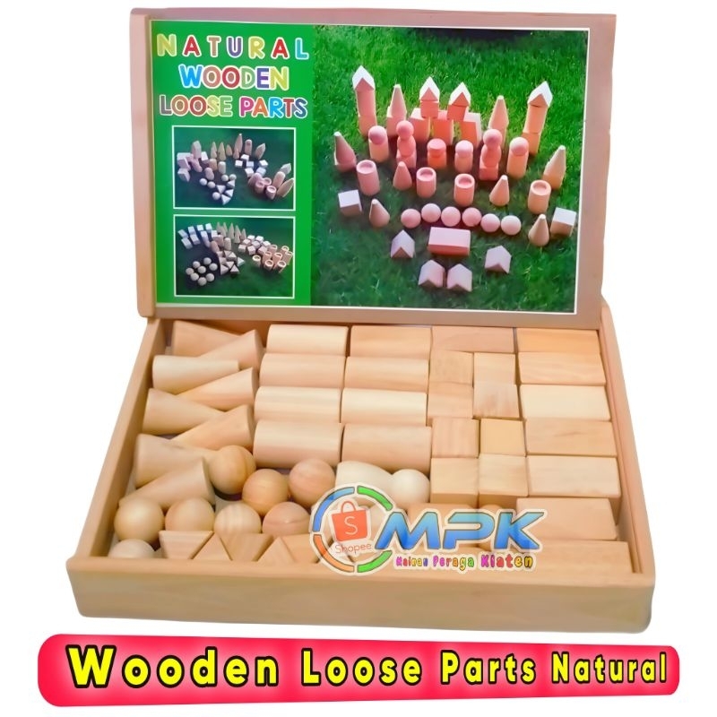 MAINAN EDUKASI WOODEN LOOSE PARTS NATURAL LOOSE PARTS KAYU LOOSE PARTS KURIKULUM MERDEKA LOOSE PARTS
