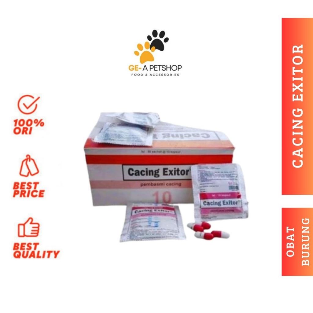 Cacing Exitor Obat Pembasmi Cacingan Ayam Petelur Bangkok Bebek Burung