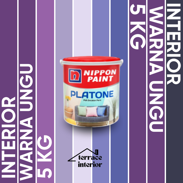 Cat Tembok Interior Nippon Paint Platone Warna Ungu 5 KG