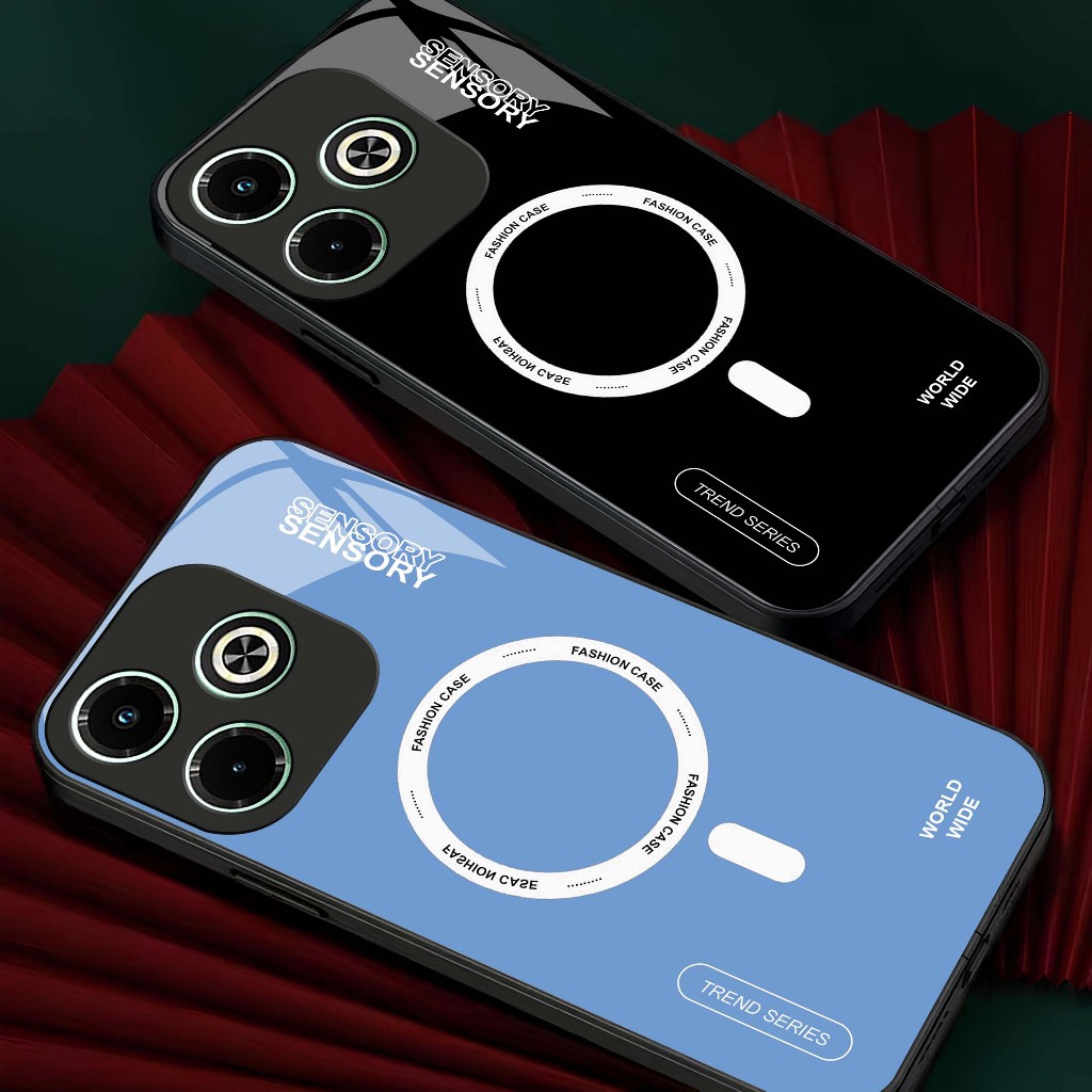 Softcase Glass Kilau Kaca Infinix Smart 8 - Case Kaca Infinix Smart 8 - Casing Hp Infinix Smart 8 - 