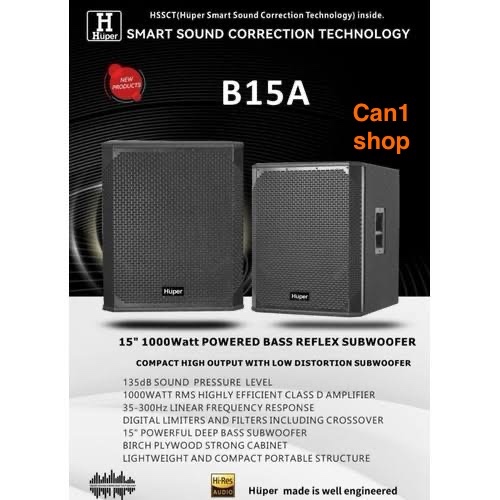 Speaker Aktif Subwoofer 15 Inch HUPER B15A | B15 A | B 15A Original