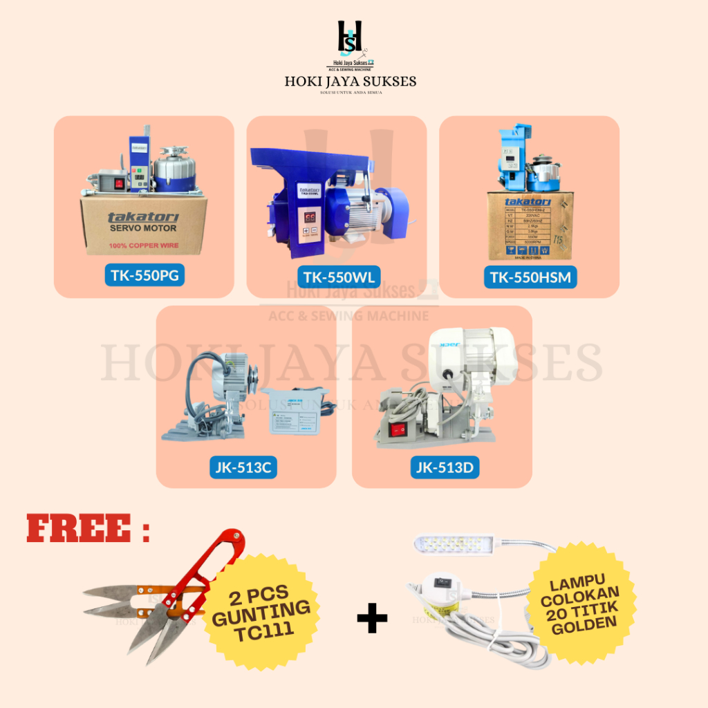 Takatori JK-513D Dinamo Servo Mesin Jahit