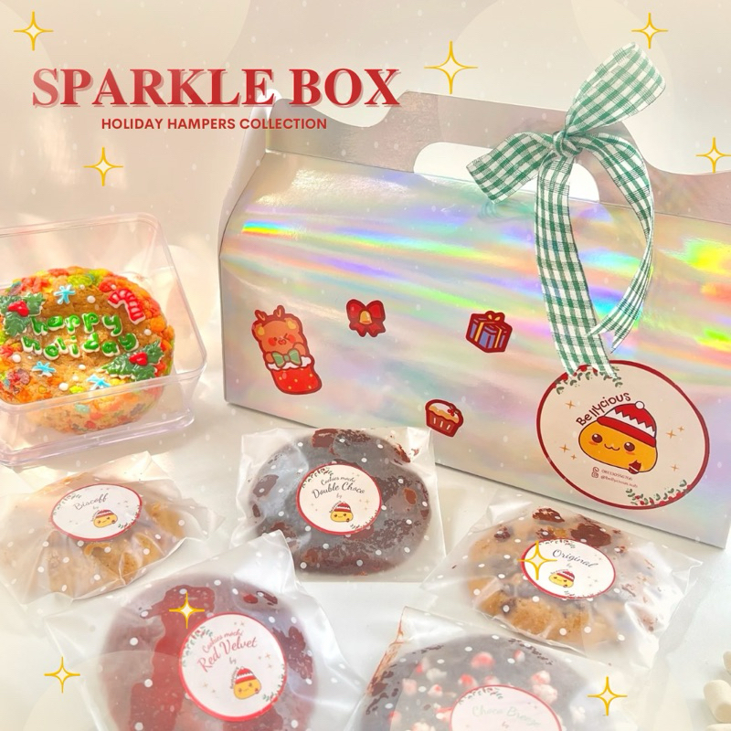 

CHRISTMAS HAMPERS NATAL soft cookies premium bellycious SPARKLE BOX