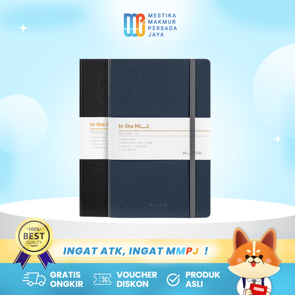 

Deli Notebook A5 Cover Kulit Isi 96 Lembar Aesthetic