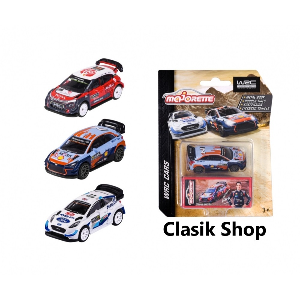 MAJORETTE HYUNDAI I20 - CITROEN C3 - FORD FIESTA WRC 2021 DELUXE