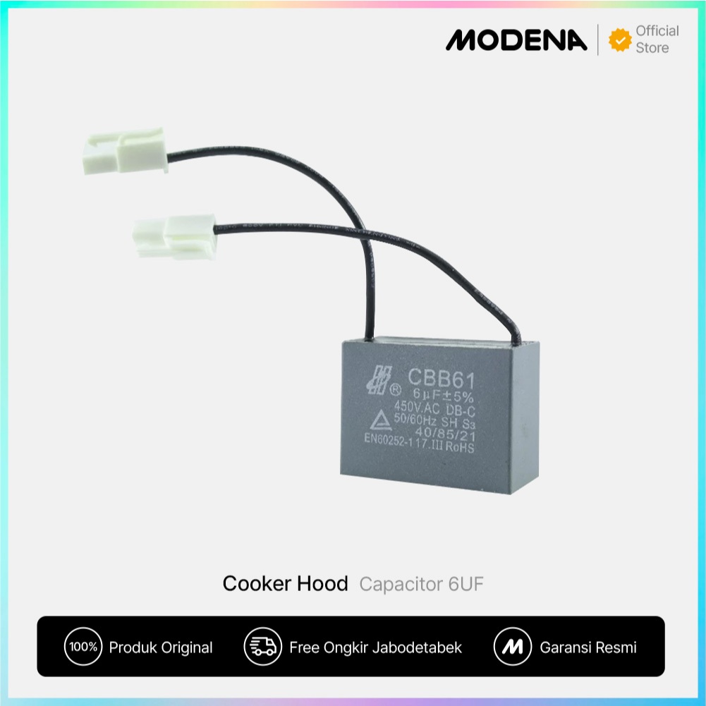 MODENA GENUINE PARTS  Capacitor 6UF/Kapasitor 6UF Cooker Hood
