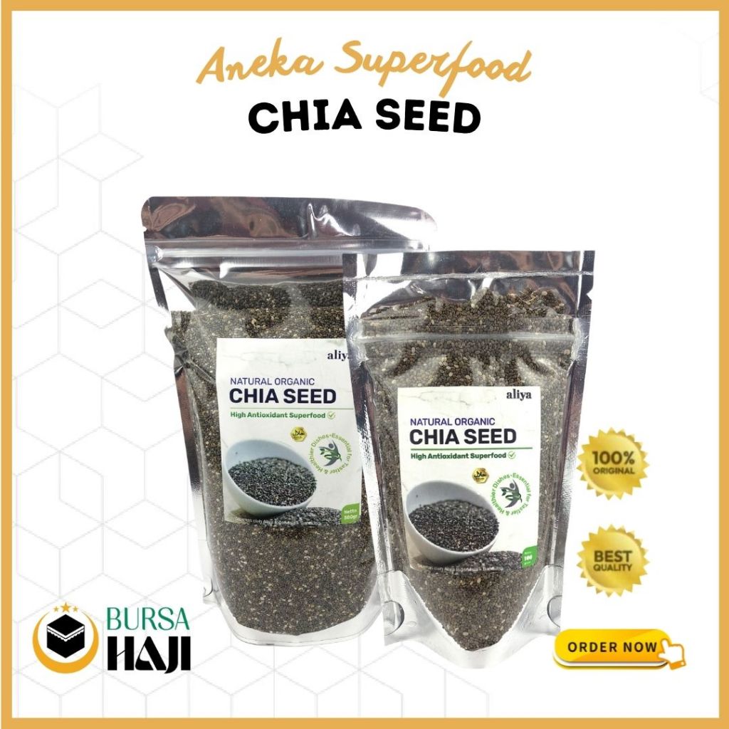

CHIA SEED ORGANIK PREMIUM BEBAS GMO / CIA SEED UNTUK DIET SEHAT