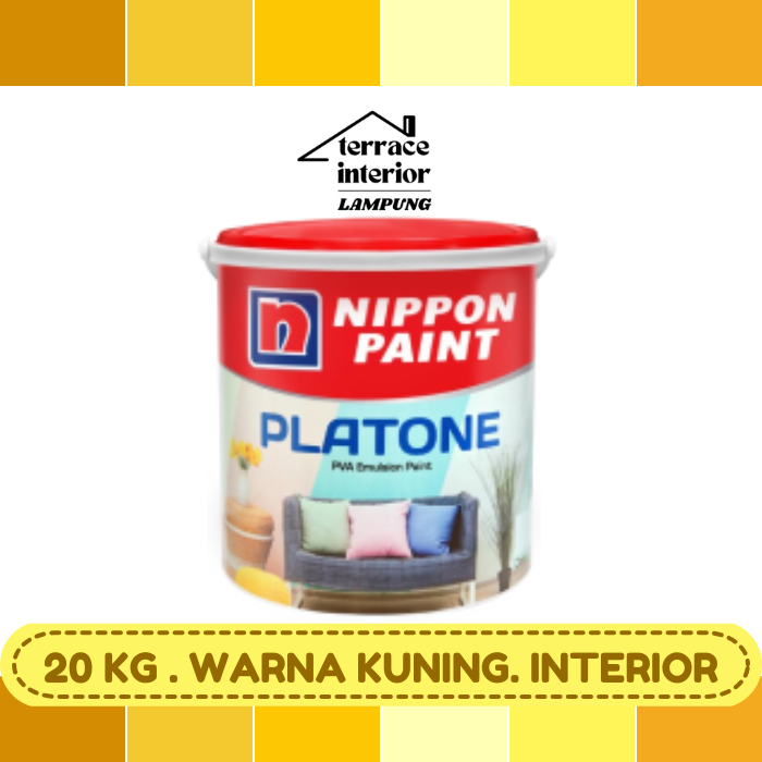Cat Tembok Interior Nippon Paint Platone Warna Kuning 20 KG