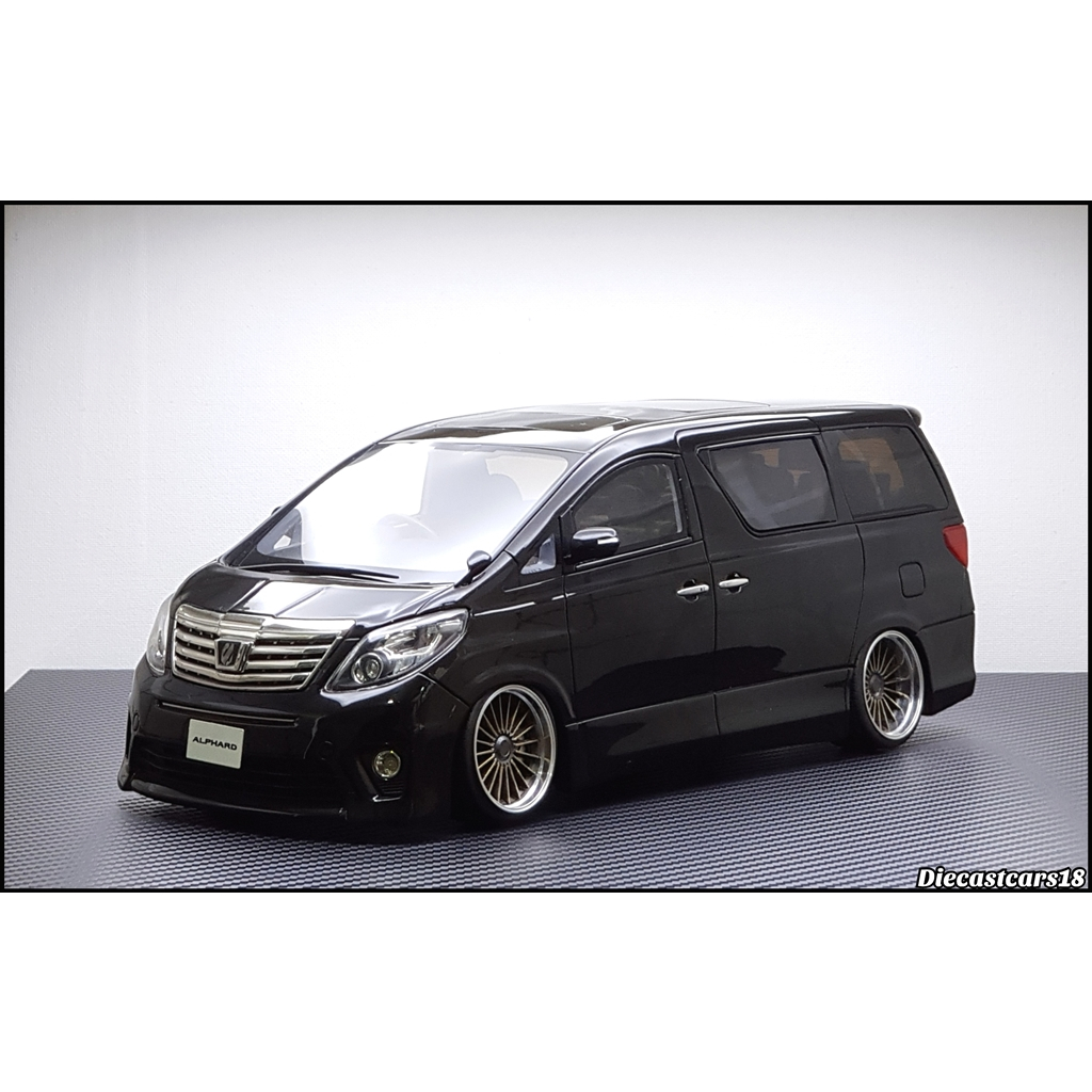 1/18 Kyosho Toyota Alphard Hitam + Velg Alpina