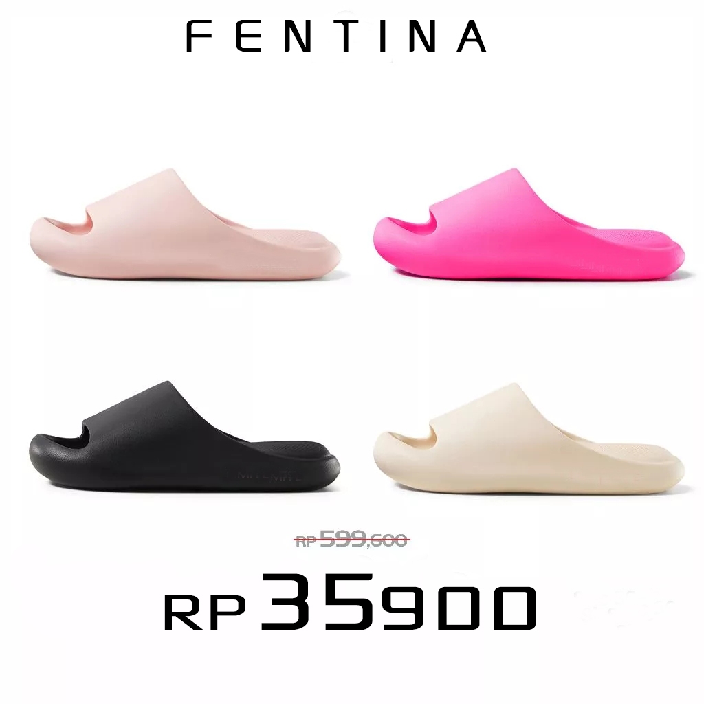 FENTINA Sandal Pria Kekinian Blade Api Sandal Cowok Sepatu Sandal Slide Pria Anti Licin Sendal Flat