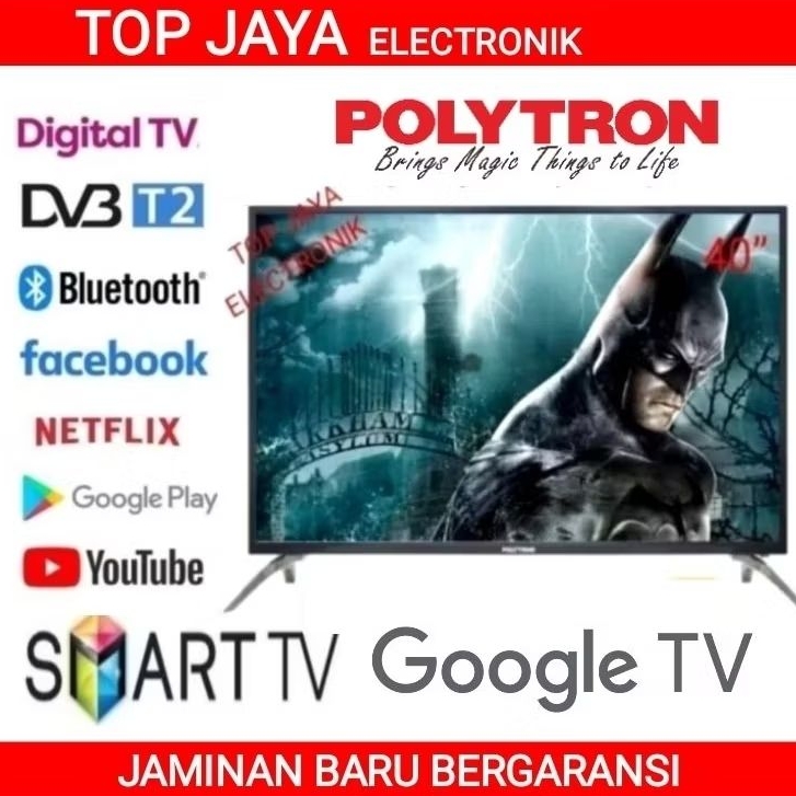 LED TV POLYTRON 40 INCH SMART GOOGLE TV NEW SERIES