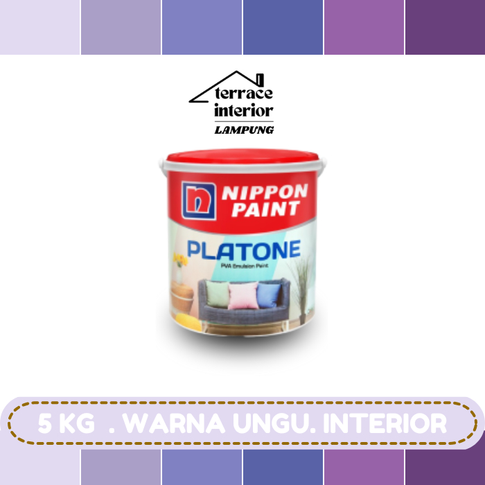 Cat Tembok Interior Nippon Paint Platone Warna Ungu 5 KG