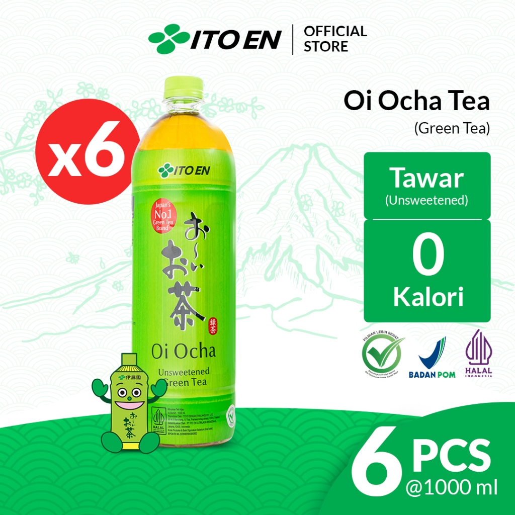 

ITO EN Oi Ocha 1000 ml 6 Pcs - Teh Antioksidan Sehat