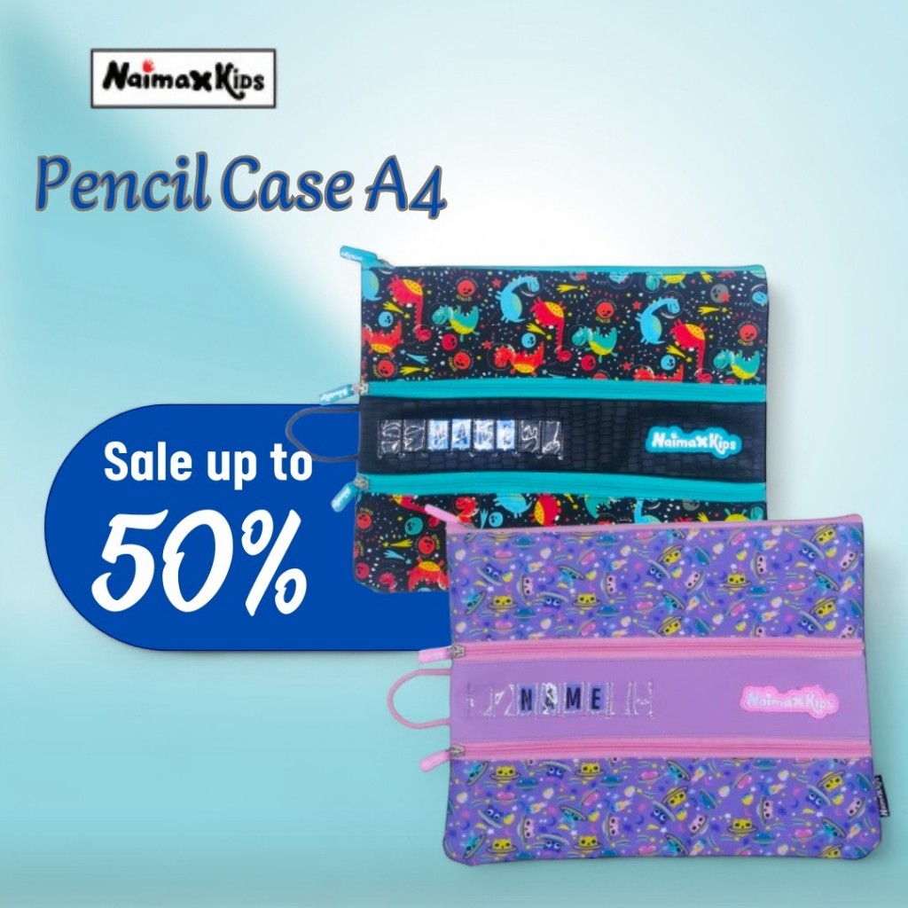 

Naimax Kids Pencil Case A4 Anak Perempuan Laki-Laki Karakter