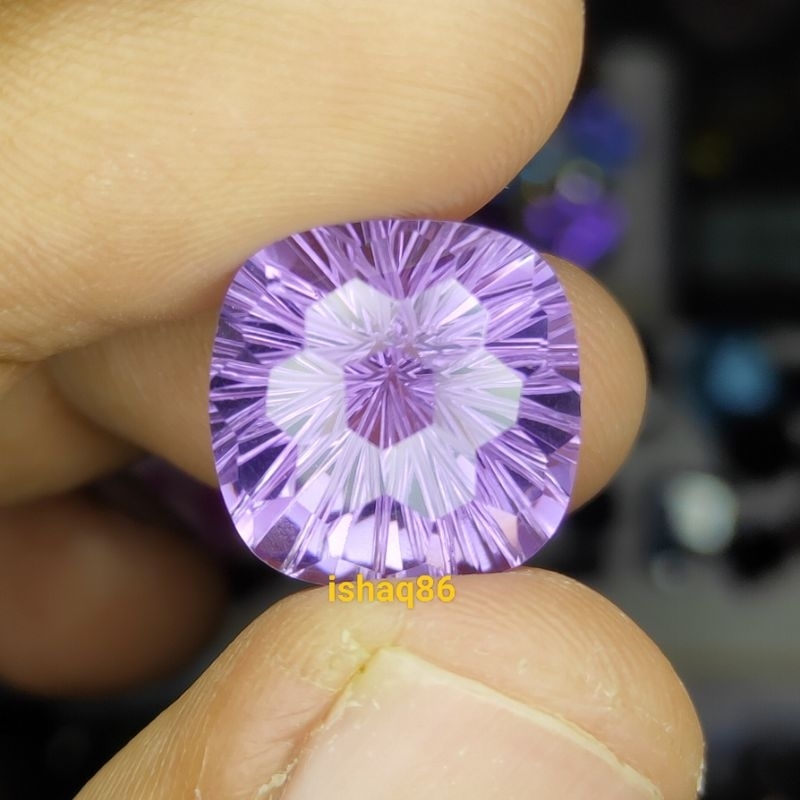 NATURAL AMETHYST KECUBUNG UNGU MUDA CUSTOM 10,7CT