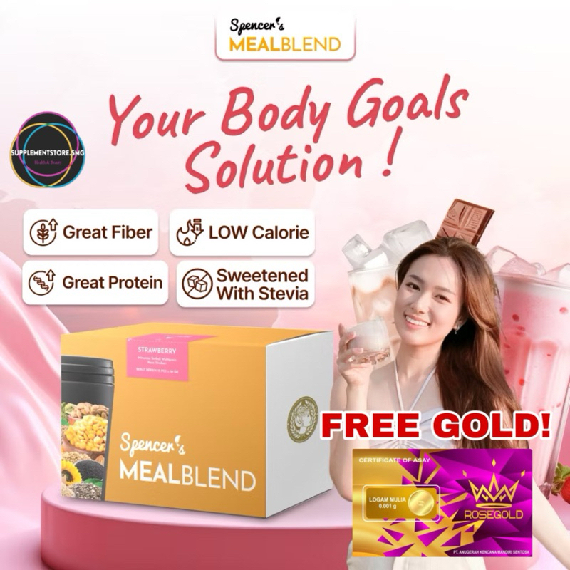 

(BONUS EMAS!) PROMO SPENCERS MEALBLEND 1 BOX 15 Sachet BEST SELLER Meal Replacement Chia Almond Milk Pengganti Sarapan