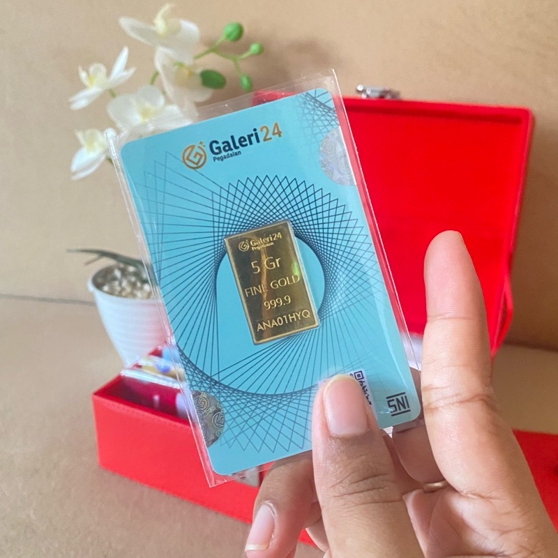 Logam Mulia Emas Batangan Galeri 24 5 gram - Emas Galeri 24 5gr