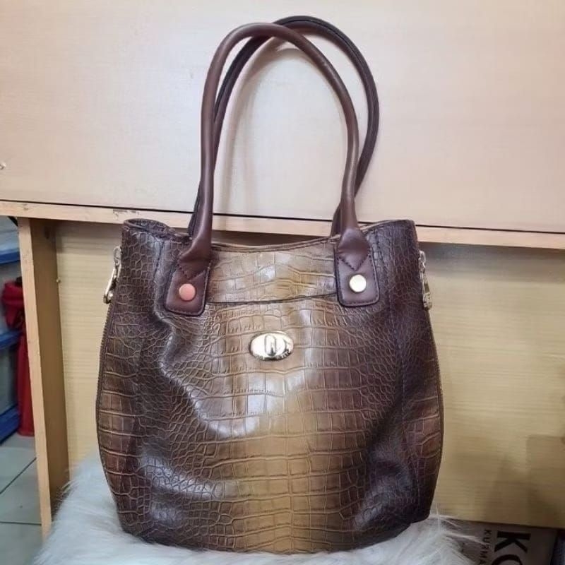 NINE WEST Crocodile Motif Tas Shoulder