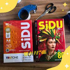 

KERTAS HVS SIDU A4 80 GR / 1 RIM ISI 500 LBR / KERTAS FOTO COPY / KERTAS PRINT