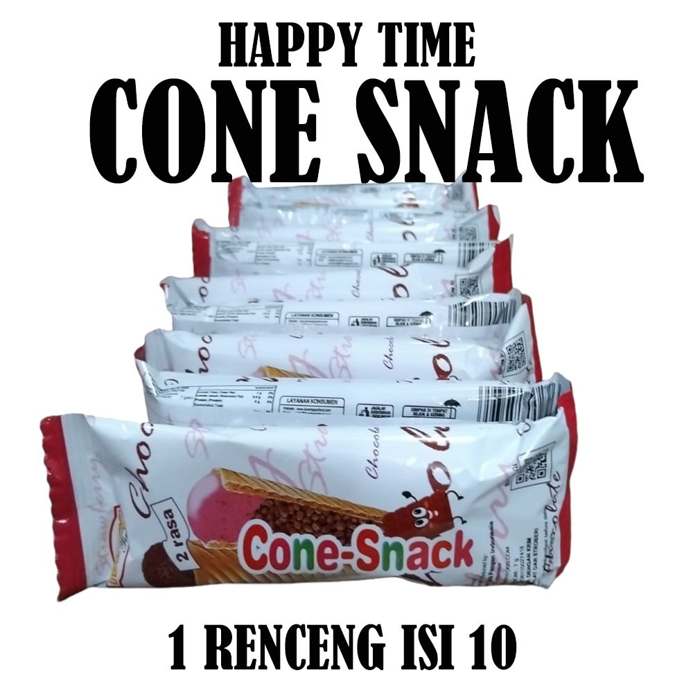 

HAPPY TIME CONE SNACK RENCENG ISI 10