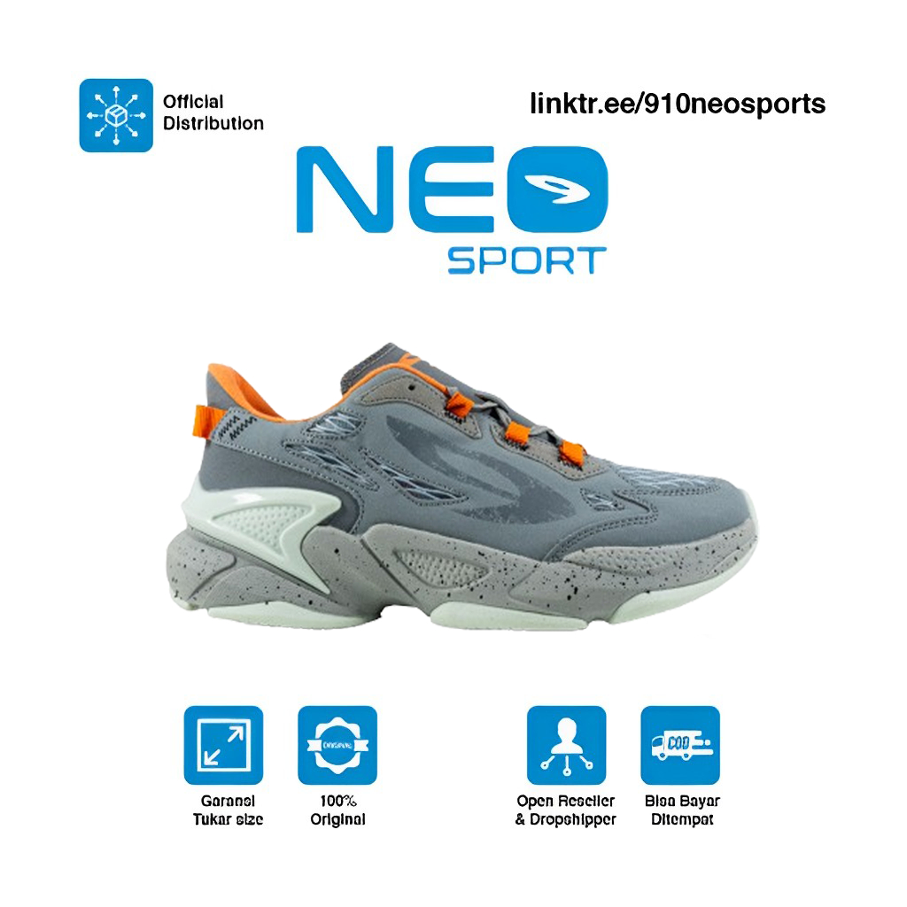 910 Sepatu Sportstyle LYNX RV-LITE ABU-ABU/JINGGA