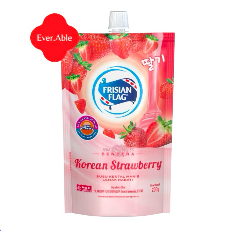 

FRISIAN FLAG SUSU KENTAL MANIS KOREAN STRAWBERRY 260 GR