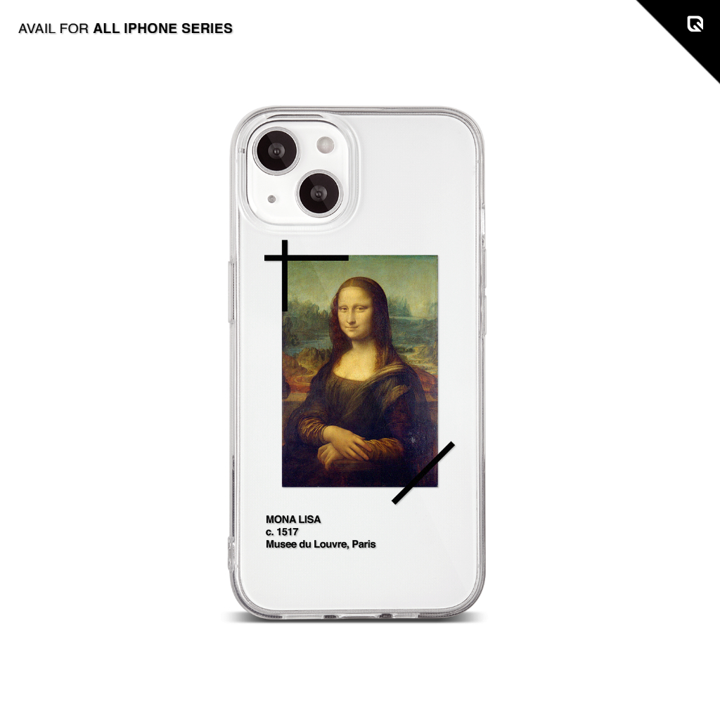 iPHone Case Monalisa Panting by Qucus, Ready semua Seri iPhone 7 8 X Xr 11 12 13 14 15 16 Pro Promax