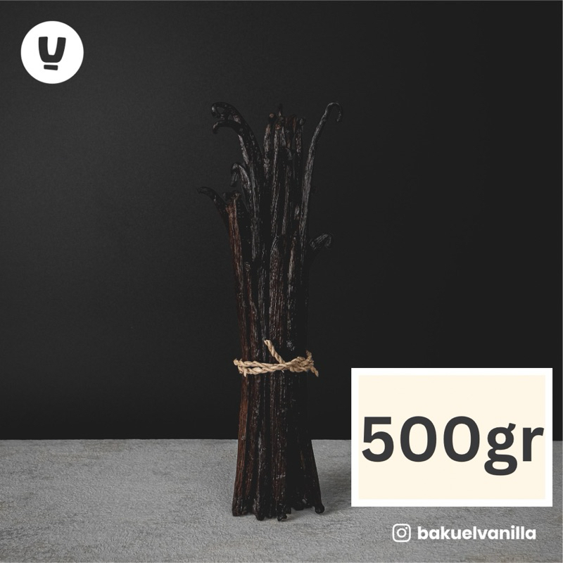 

TERMURAH - Vanilla Bean Gourmet (Biji/batang Vanili) Grade A - Batang Vanilla/vanili 500gr 500 gr