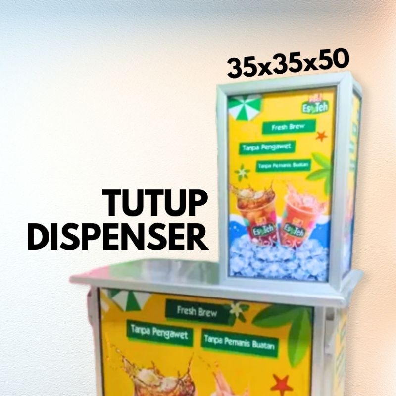 Box Tutup Dispenser Booth Portable Meja Lipat Gerobak Jualan Custom