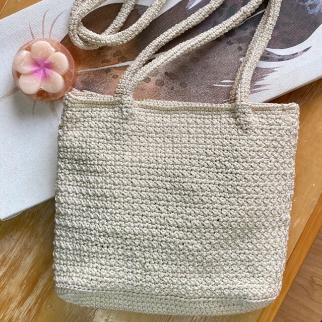 Tas Rajut Putih Elegan | Crochet Bag