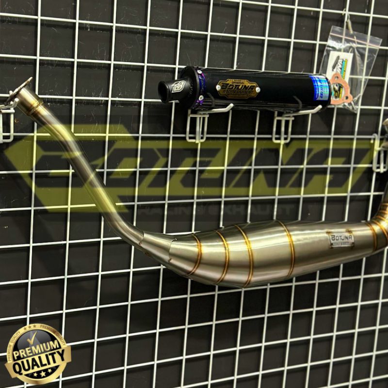 KNALPOT SATRIA HIU/LUMBA/RK-COOL STAINLES COBRA ORIGINAL BOTUNA RACING TYPE COATING DOF