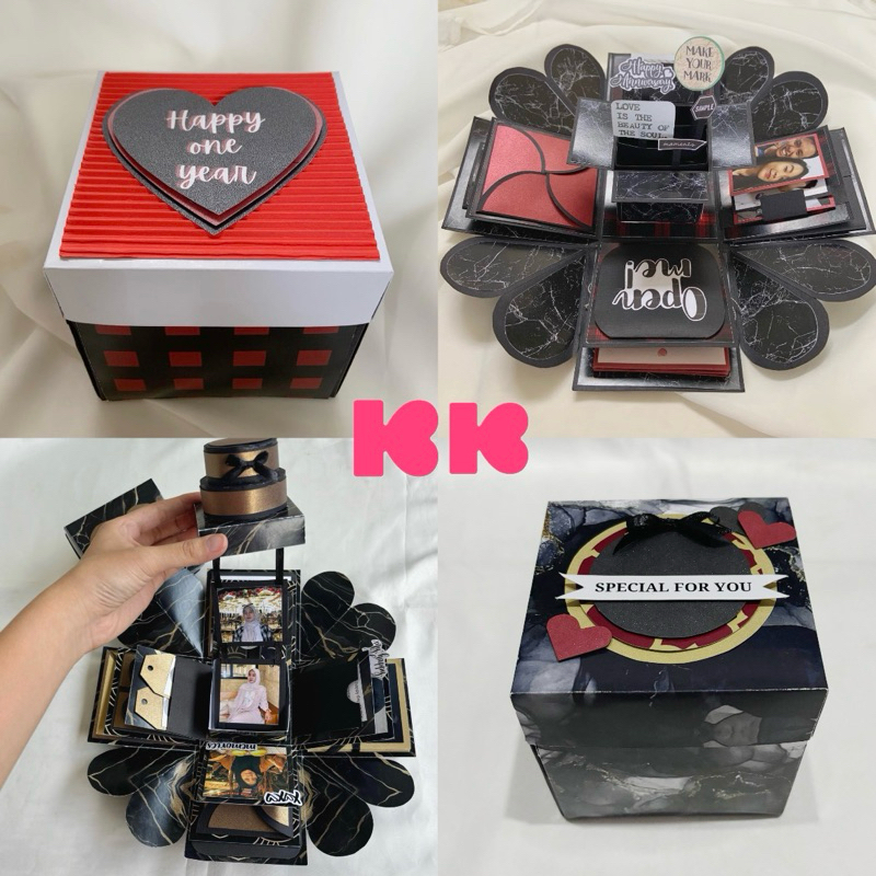 

Exploding Box (Segi 4) / Explosion Box / Kotak Kado / Kado Foto / Kado Custom / Hadiah Custom / Memory Box