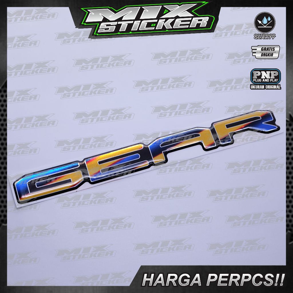 Emblem yamaha gear 125 / emblem timbul yamaha gear / emblem titanium gear 125 / emblem yamaha gear /