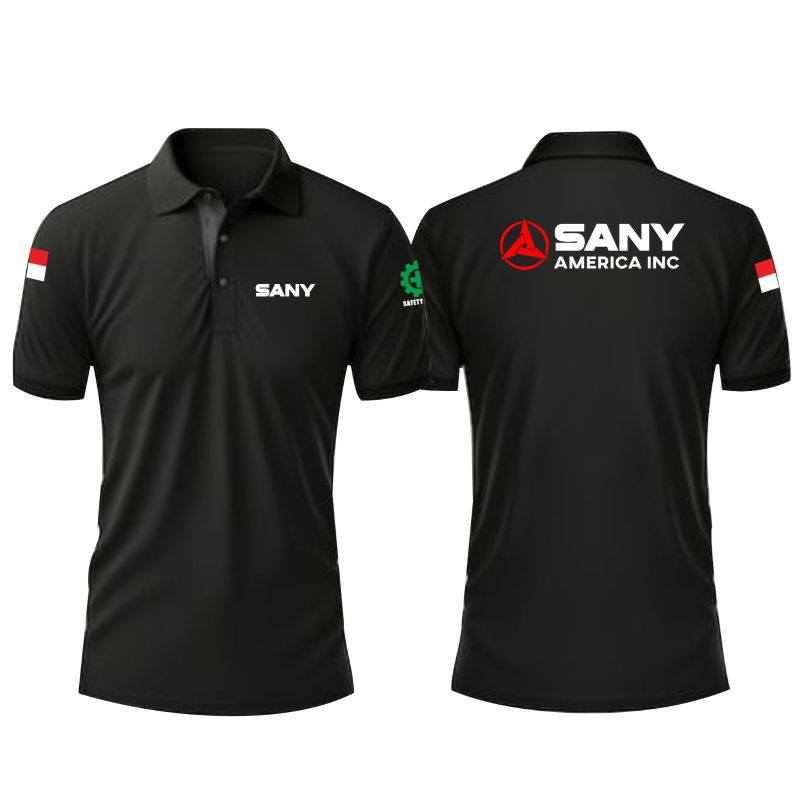 Kaos Polo SANY AMERICA INC Wangki Kaos Kerah Pria Premium - Baju SANY AMERICA INC Custom Sablon - Ka