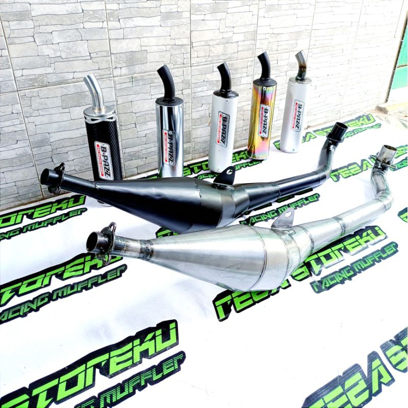 Knalpot FIZ pernis Bpass fizr hitam crom pelangi carbon FIZ R 2tak racing garing kemrincing
