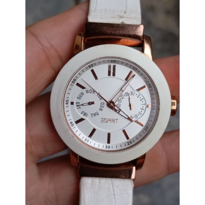 jam tangan Esprit multifungsi cewek second bekas original