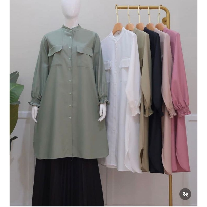 ￼TUNIK TOYOBO/ TUNIK POLOS / KEMEJA TUNIK/ BLOUSE TUNIK/TUNIK PUTIH