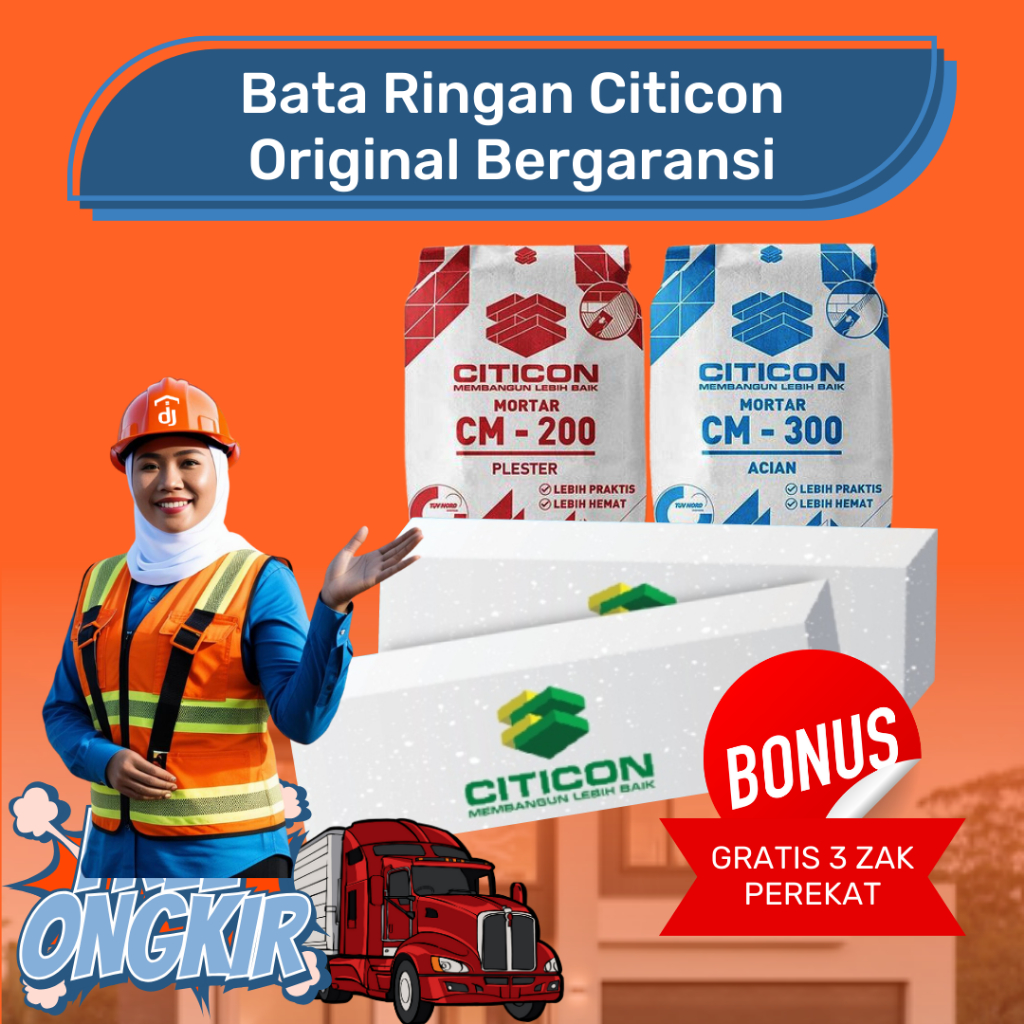 Hebel Bata Ringan Citicon isi 11.52 kubik Untuk Wilayah Kota Tegal Jawa Tengah ~ Hebel Perkubik