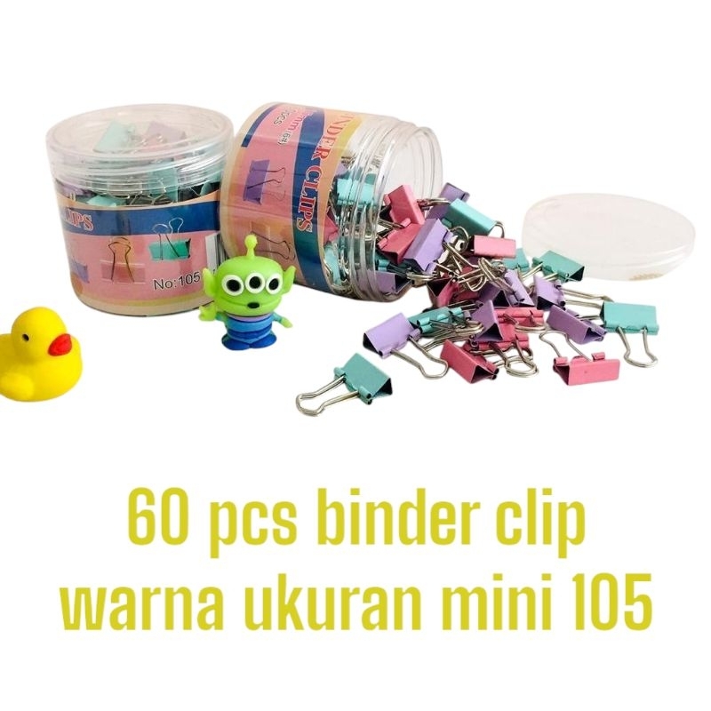 

Binder Klip Warna 15 mm 105 [60 Pcs] / binder clip warna