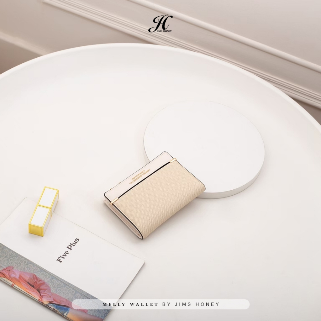 bestpromo [live exclusive] jims honey - melly wallet - dompet tosca lipat kecil wanita pria kulit