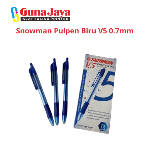 

Snowman Pulpen Biru V5 0.7mm - Ballpoint Pulpen Pena Warna Biru Murah Berkualitas