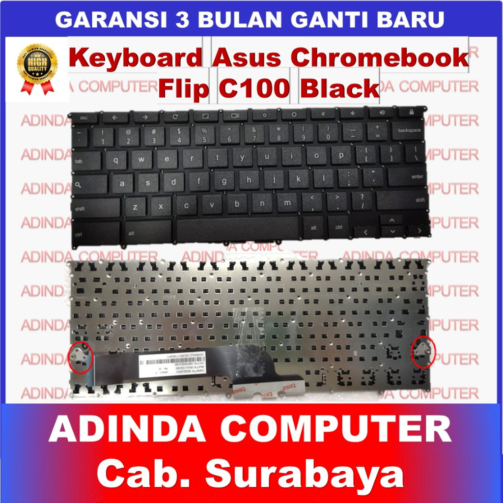Keyboard Asus Chromebook Flip C100 C100p C100pa Black