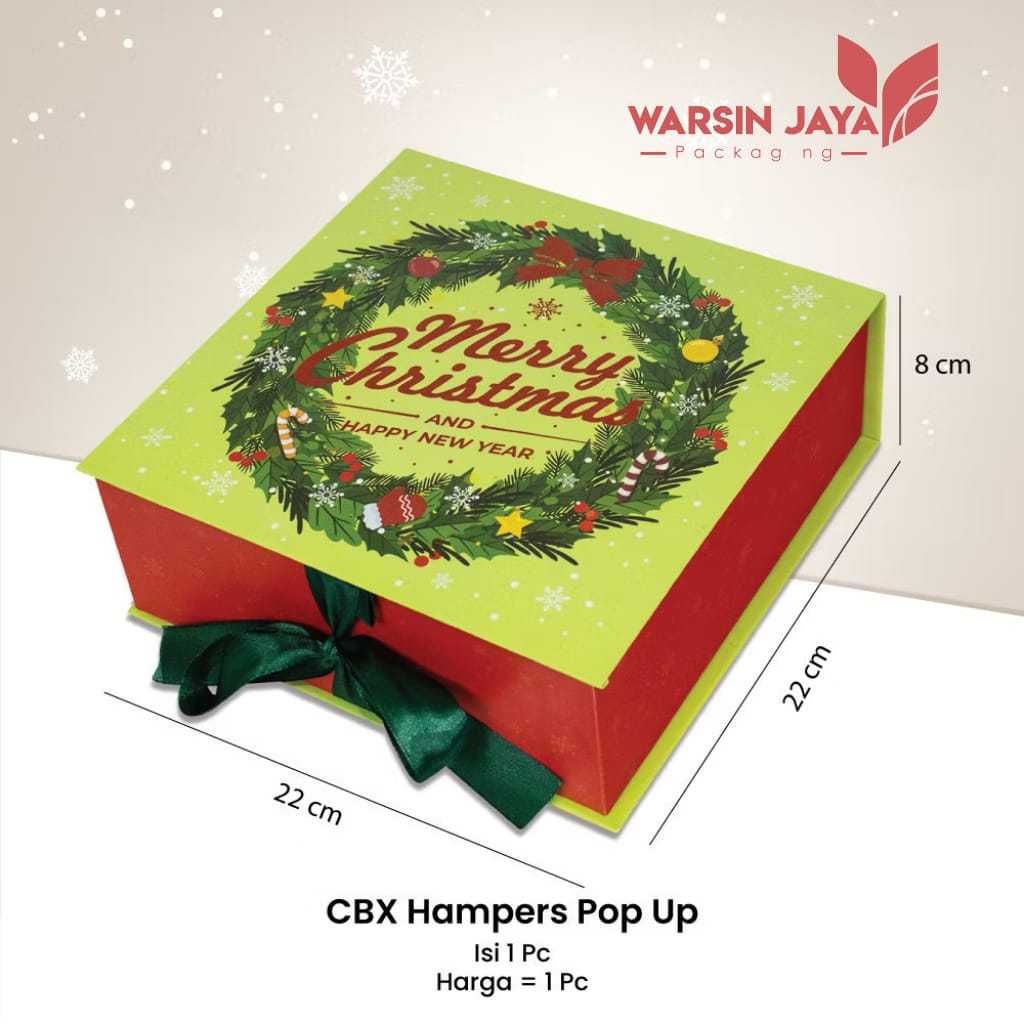 

Hampers Pop Up Xmas BD / Box Xmas Pop Up / Hampers Box Christmas Ukuran 22x22x8cm