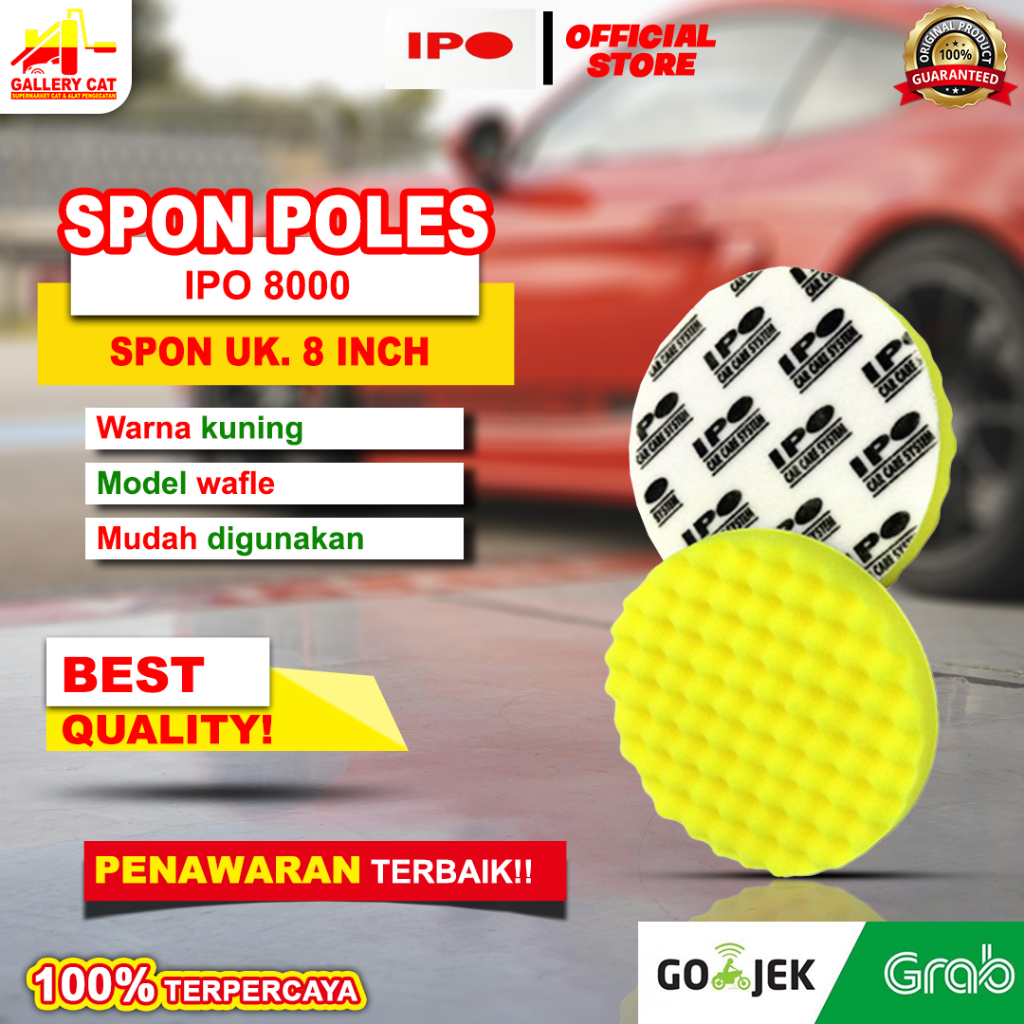 TERMURAH SPON POLES IPO 8000 WARNA KUNING 8 INCH